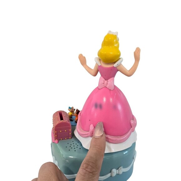 Disney Cinderella vintage musical piggy bank with Gus Gus collectible figurine - Picture 6 of 8